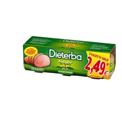 DIETERBA OMOGENEIZZATO PROSCIUTTO 3 PEZZI 80 G