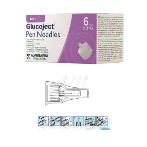 GLUCOJECT PEN NEEDLES 6MM G31 GLUCOJECT PEN NEEDLES 6MM G31