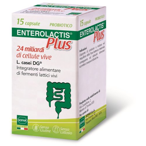 ENTEROLACTIS PLUS 15 CAPSULE 24 MILIARDI DI CELLULE VIVE