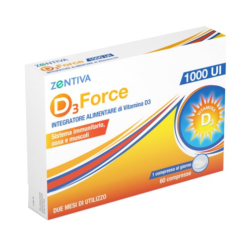 D3 FORCE ZENTIVA 1000UI 60CPR