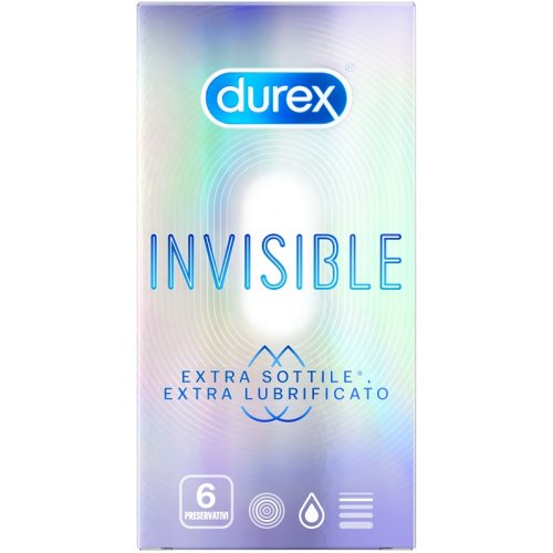 DUREX INVISIBLE EXTRA LUBR 6PZ