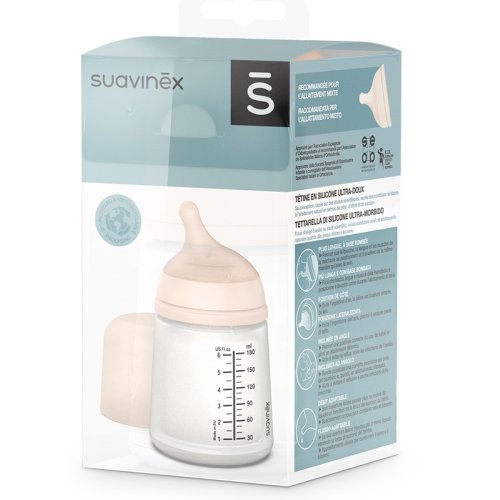 SUAVINEX ZERO ZERO BIBERON SPECIALE ALLATTAMENTO DA 180ML TAGLIA UNICA