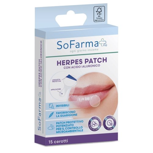 CEROTTO HERPES PATCH CON ACIDO IALURONICO 15 PEZZI SOFARMAPIU'