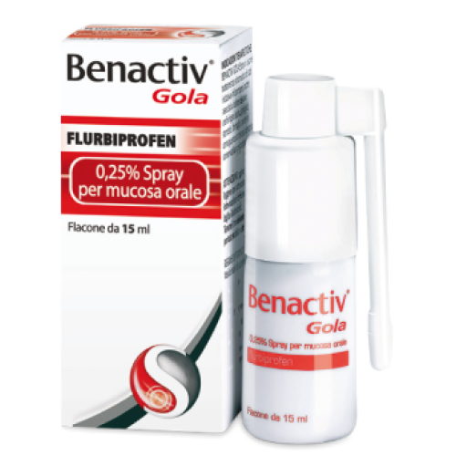 BENACTIV GOLA*spray mucosa orale 15 ml 0,25%