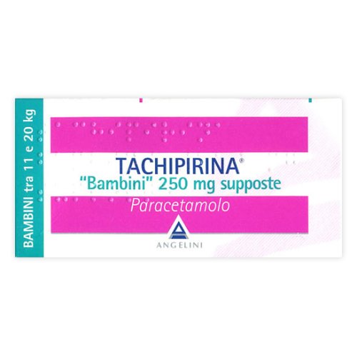 TACHIPIRINA*BB 10 supp 250 mg