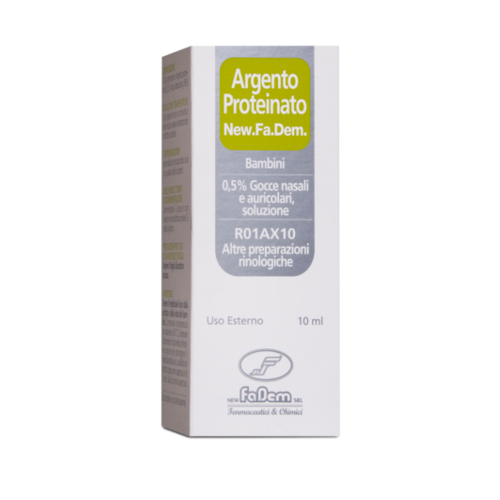 ARGENTO PROTEINATO (NEW.FA.DEM.)*BB gtt orl 10 ml 0,5%